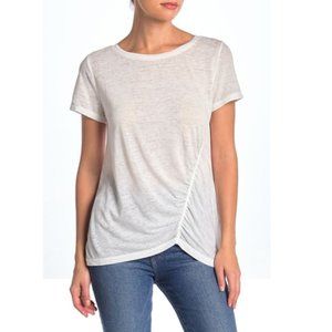SUSINA Ruched Burnout T-Shirt